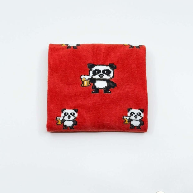 Drunk Panda Single Cotton Sock - Single Socks