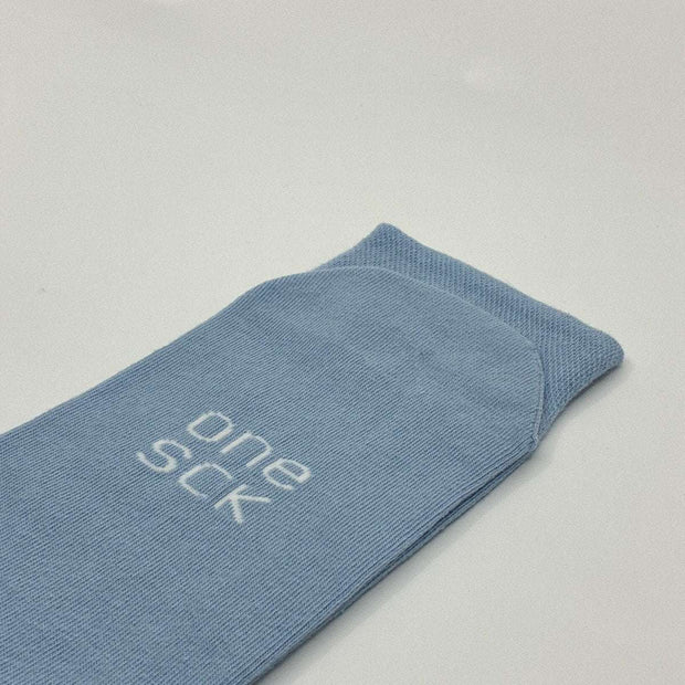 Dusty Blue Organic Cotton Crew Socks - Twin Socks