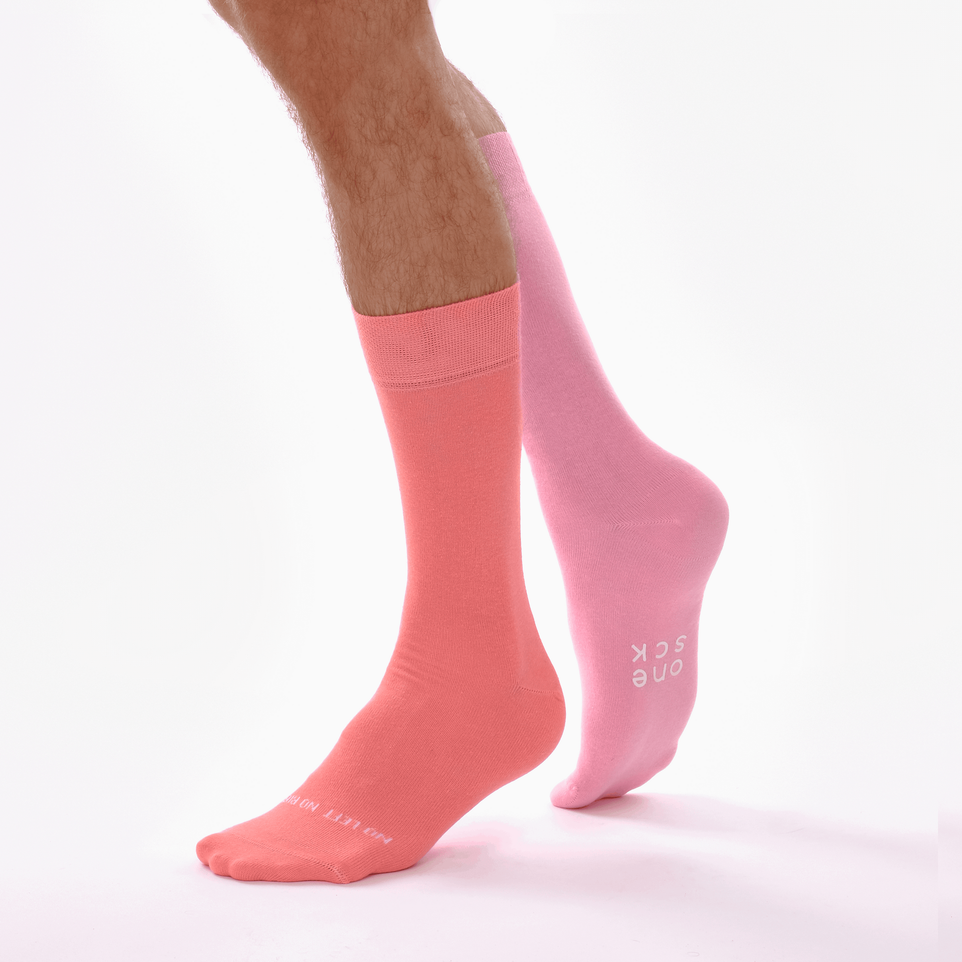 Coral Pink & Candy Pink Odd Socks