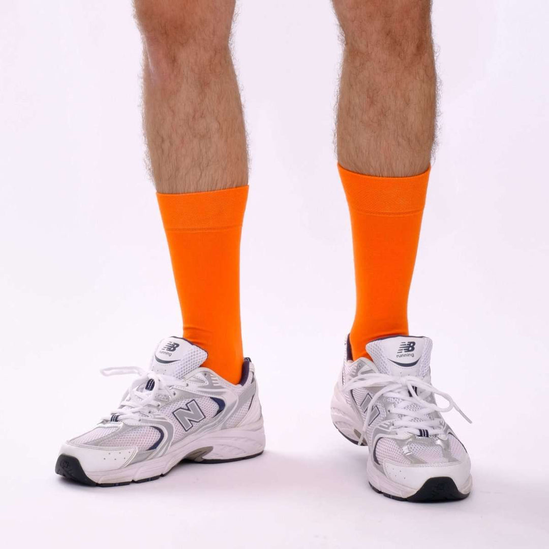 Flame Orange Cotton Socks -Pair Socks