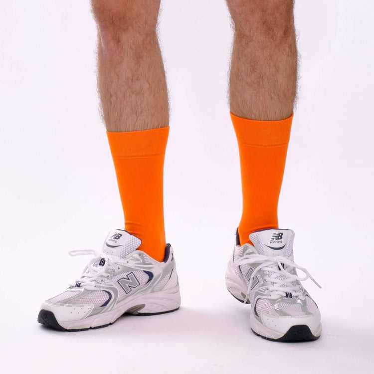 Flame Orange Cotton Socks -Pair Socks