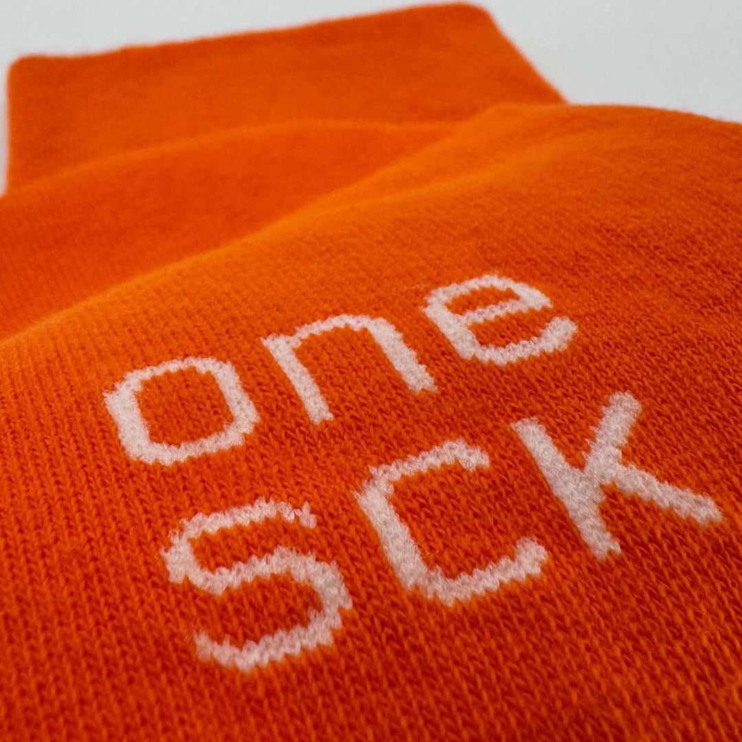Flame Orange Cotton Socks -Pair Socks