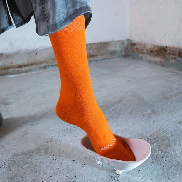 Flame Orange One - Single Socks