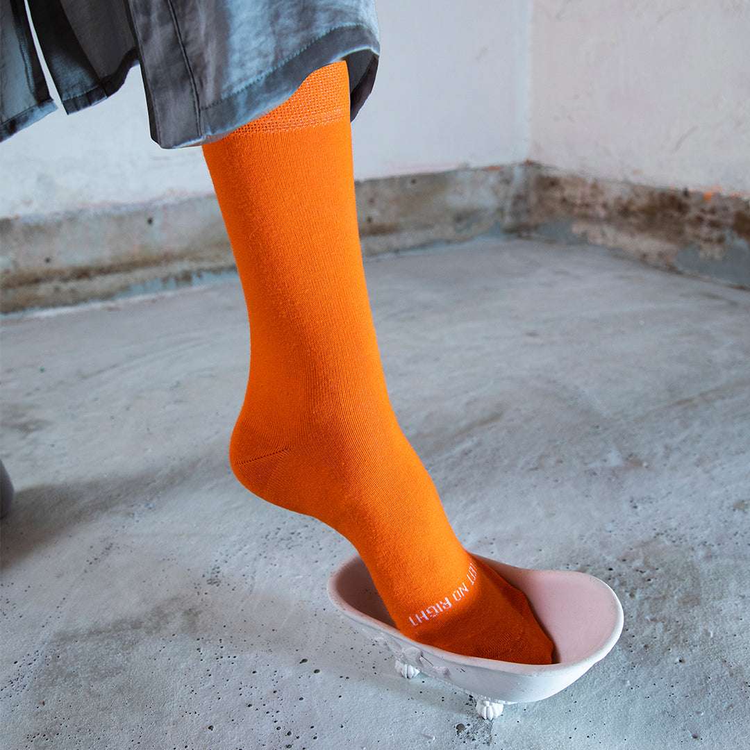 Flame Orange Single Sock -Single Socks