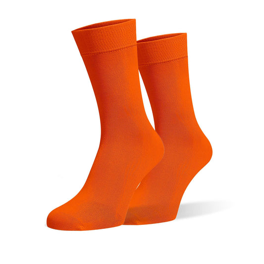 Flame Orange Twin Cotton Socks