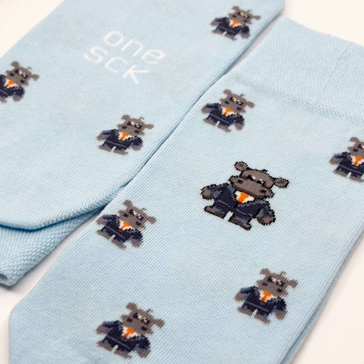 Funky Animal Boss Hippo Cotton Socks -Pair Socks