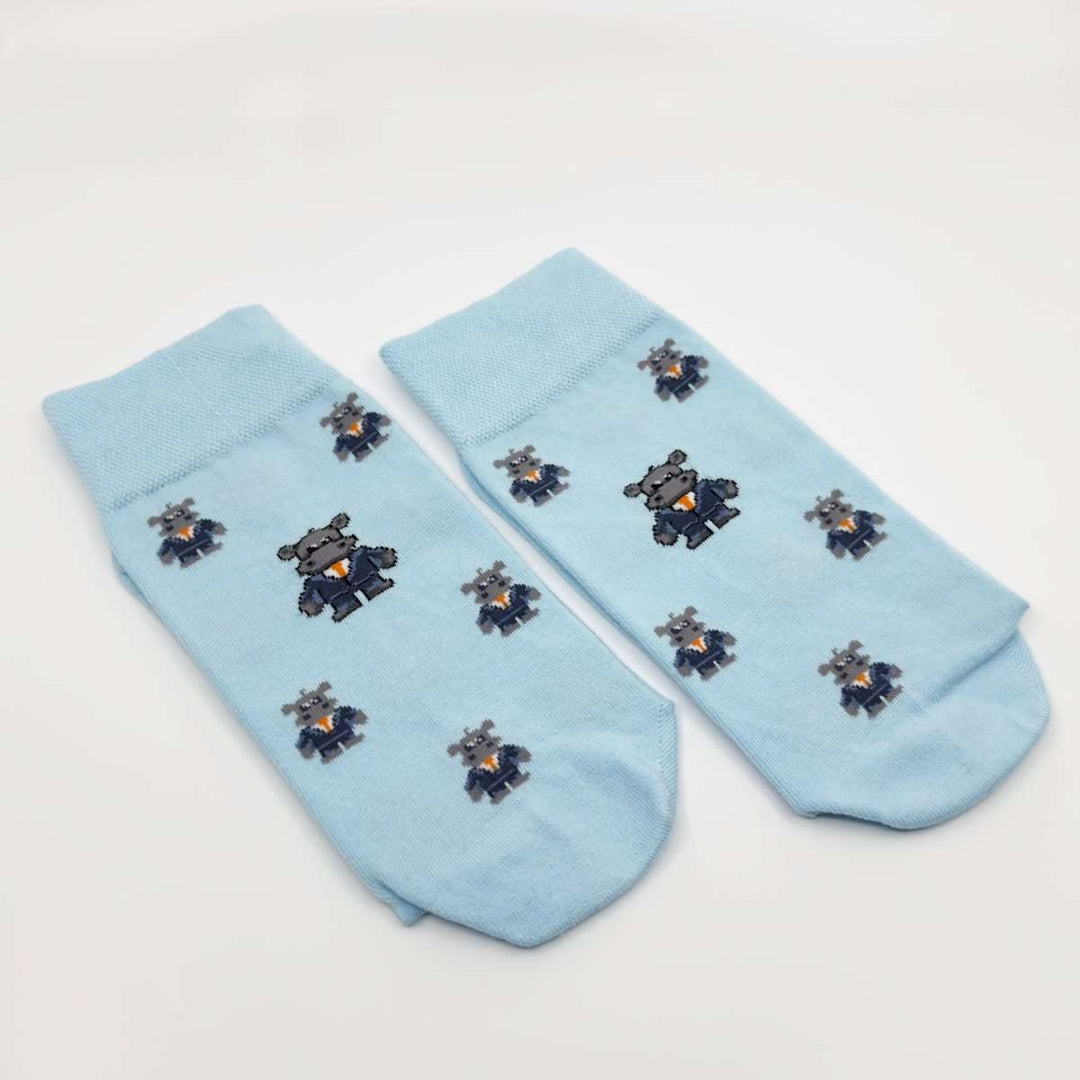 Funky Animal Boss Hippo Cotton Socks -Pair Socks
