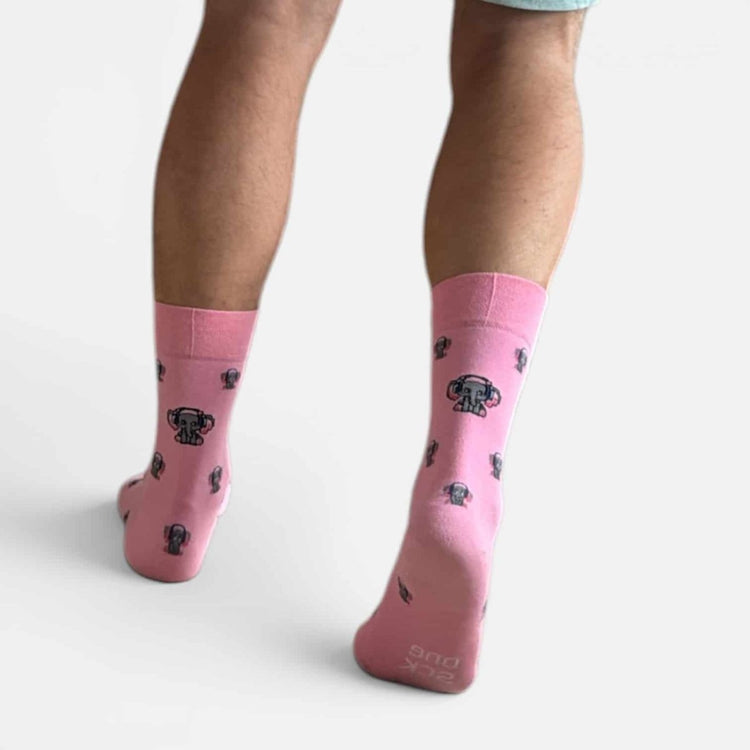 Funky Animal DJ Elephant Cotton Socks -Pair Socks