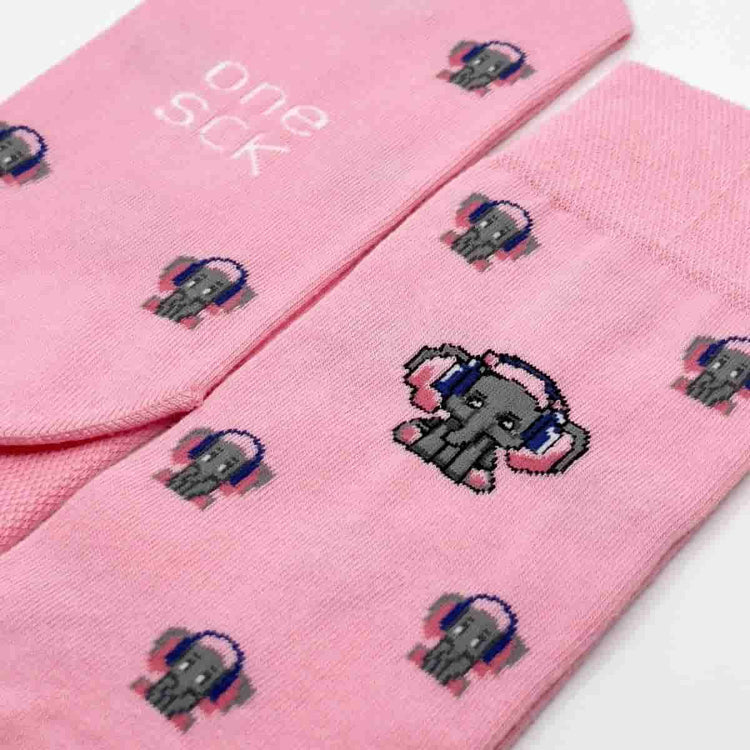 Funky Animal DJ Elephant Cotton Socks -Pair Socks