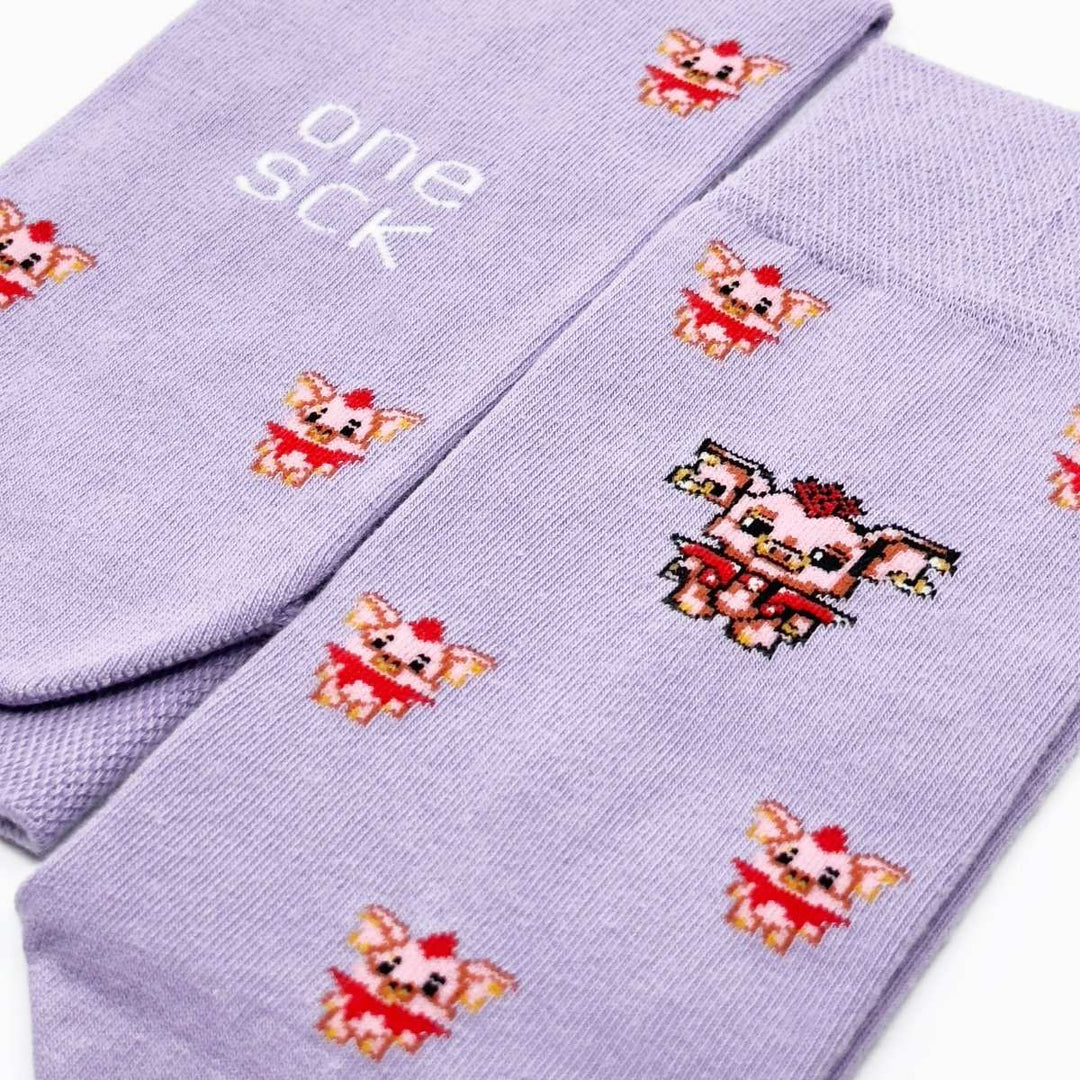 Funky Animal Funky Pig Cotton Socks -Pair Socks