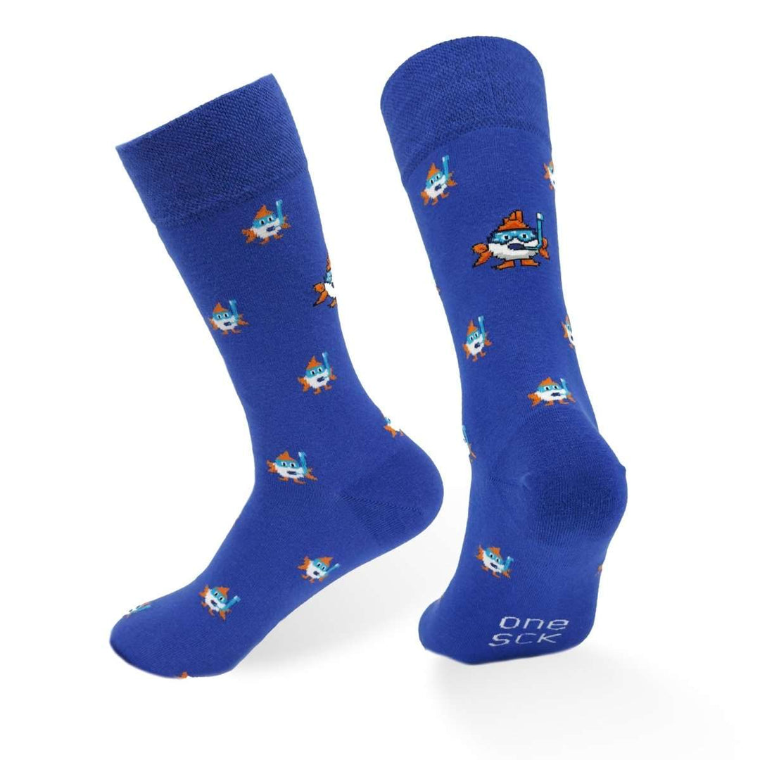 Funky Animal Learner Fish Cotton Socks -Pair Socks