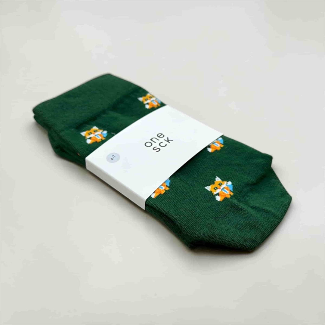 Funky Animal Popstar Fox Cotton Socks -Pair Socks