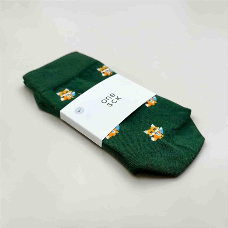 Funky Animal Popstar Fox Cotton Socks -Pair Socks