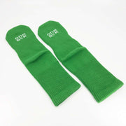 Green Cotton Crew Ribbed Diabetic Socks - Twin Socks