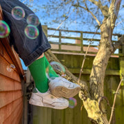 Green Cotton Crew Ribbed Diabetic Socks - Twin Socks