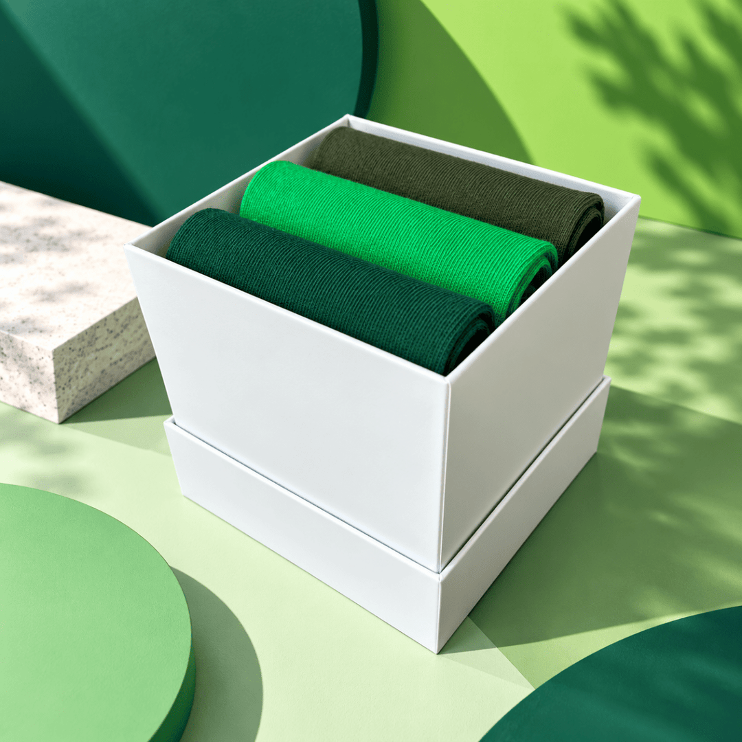 Green Escape – 3 Pair Sock Gift Box -Bundle