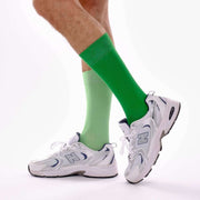 Green & Seafoam Green Odd Socks – Mismatched Cotton Crew Socks - Odd Socks