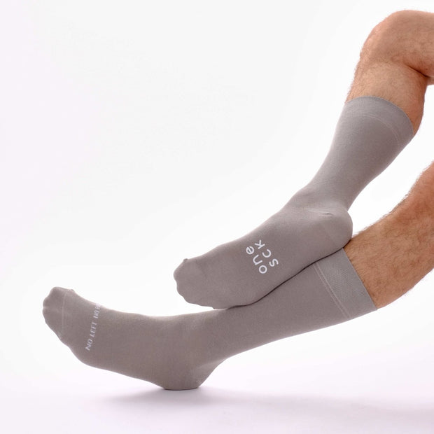 Grey Cotton Crew Socks - Twin Socks