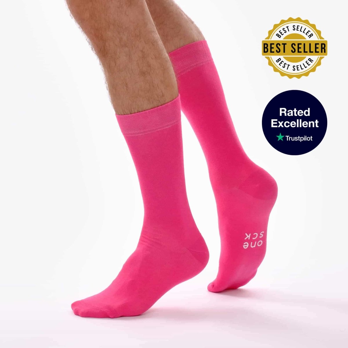 Hot Pink Cotton Socks -Pair Socks