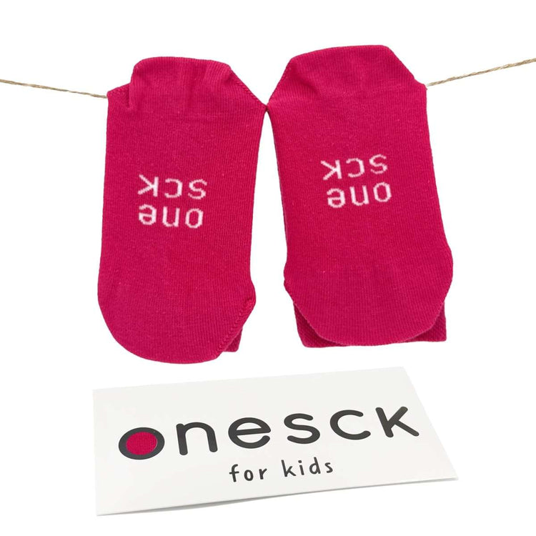 Hot Pink Organic Cotton Crew Kids Socks -Kids Socks
