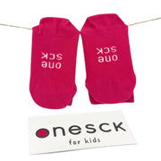 Hot Pink Organic Cotton Crew Kids Socks - Twin Socks