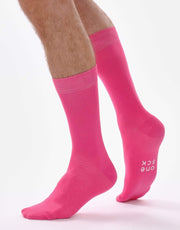 Hot Pink Organic Cotton Crew Socks - Twin Socks