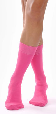 Hot Pink Organic Cotton Crew Socks - Twin Socks