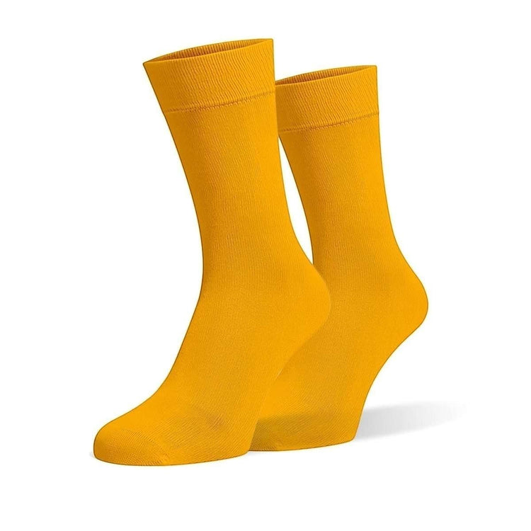 Light Orange Cotton Crew Socks -Pair Socks