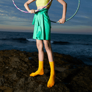 Light Orange Organic Cotton Crew Socks - Twin Socks