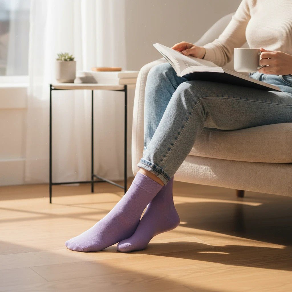 Lilac Cotton Socks -Pair Socks