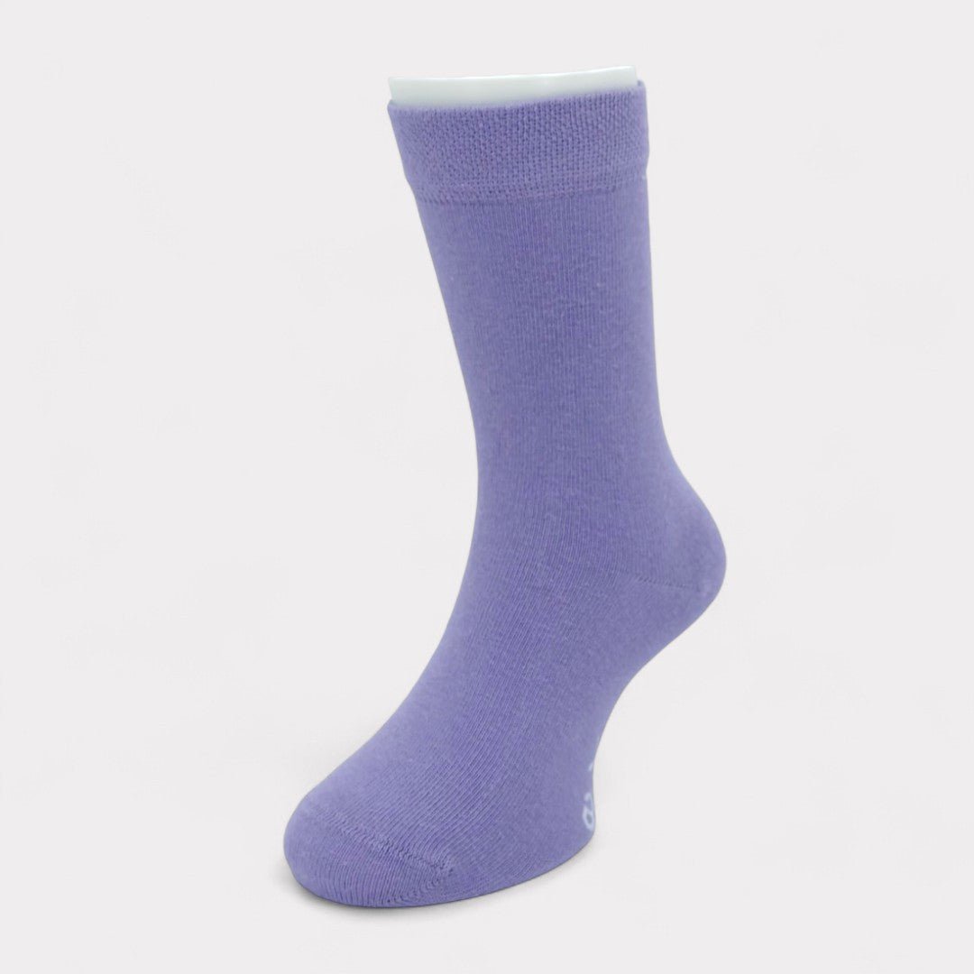 Lilac Organic Cotton Crew Kids Socks -Kids Socks