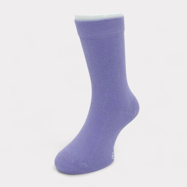 Lilac Organic Cotton Crew Kids Socks -Kids Socks
