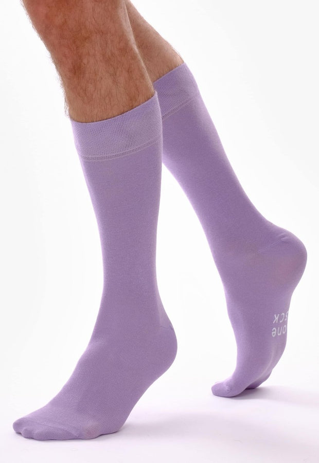Lilac Organic Cotton Crew Socks - Twin Socks