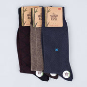 Men’s Bamboo Crew Socks – 3 Pack | Classic Office & Suit Socks - Bamboo Socks