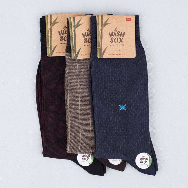 Men’s Bamboo Crew Socks – 3 Pack | Classic Office & Suit Socks - Bamboo Socks