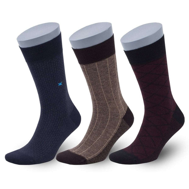 Men’s Bamboo Crew Socks – 3 Pack | Classic Office & Suit Socks - Bamboo Socks