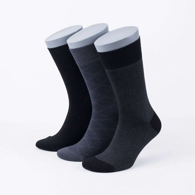 Men’s Bamboo Crew Socks – 3 Pack | Classic Office & Suit Socks - Bamboo Socks