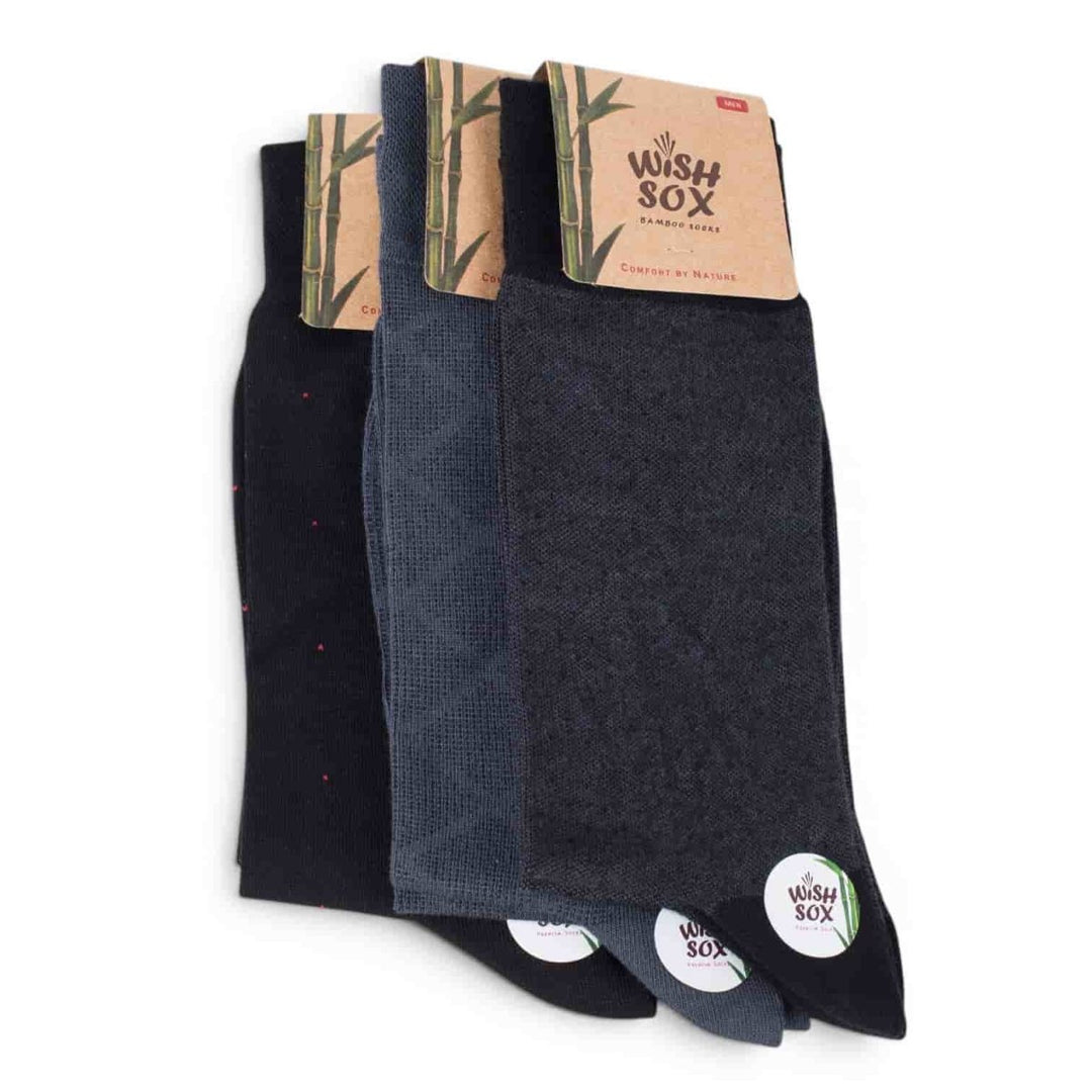 Men’s Bamboo & Organic Cotton Dress Socks – 3 Pack -Pair Socks