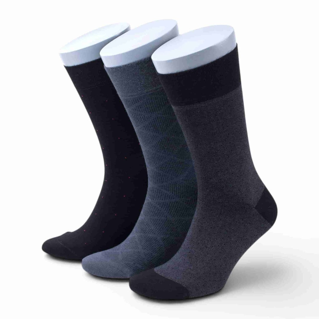 Men’s Bamboo &amp; Organic Cotton Dress Socks – 3 Pack -Pair Socks