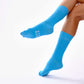 Sky Blue Twin Cotton Socks - Bright Plain Pair