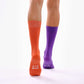 Burnt Orange & Purple Odd Socks