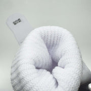 Off White Cotton Crew Ribbed Diabetic Socks - Twin Socks