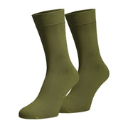 Olive Green Organic Cotton Crew Socks - Twin Socks