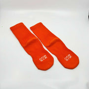 Orange Cotton Crew Ribbed Diabetic Socks - Twin Socks
