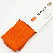 Orange Cotton Crew Ribbed Diabetic Socks - Twin Socks
