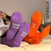 Orange Organic Cotton Crew Kids Socks - Twin Socks