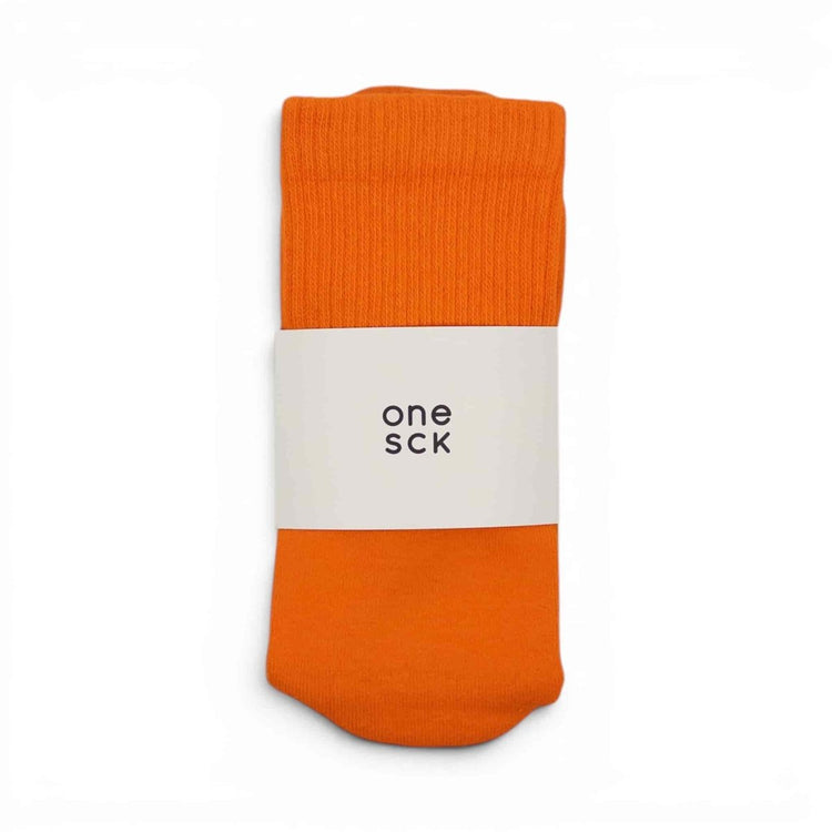 Orange Ribbed Soft Touch Cotton Socks -Pair Socks