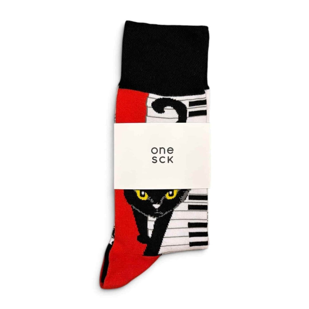 Piano Cat Organic Cotton Socks -Pair Socks