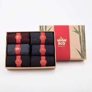 Premium Bamboo Crew Socks Gift Box for Men – 6 Pairs | Classic Office Socks - Bamboo Socks