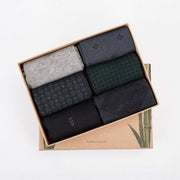 Premium Bamboo Crew Socks Gift Box for Men – 6 Pairs | Classic Office Socks - Bamboo Socks
